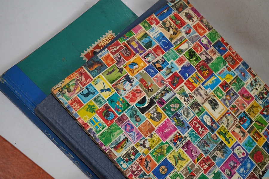 World stamps, mint unused and used in various stock books and albums